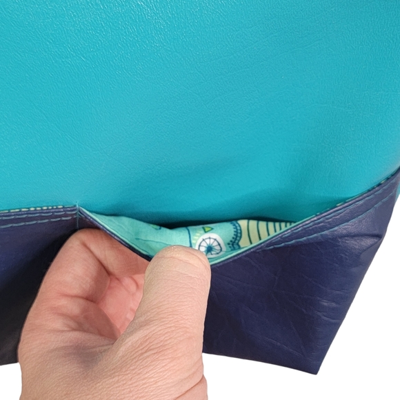 Handmade Repurposed Material Eco Friendly Crossbody Satchel Purse & Coin Purse - Picture 7 of 14